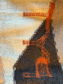 Gobelinstrik, sådan ser vrangen ud uden lange tråde, hvor man hænger fast i 